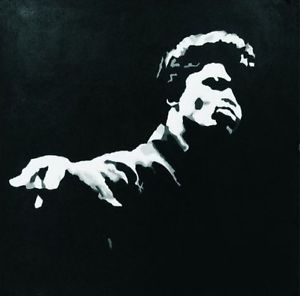 300x296 James Brown Popart Style Oil Painting 28x28 Not A Print Or Poster - James Brown Painting
