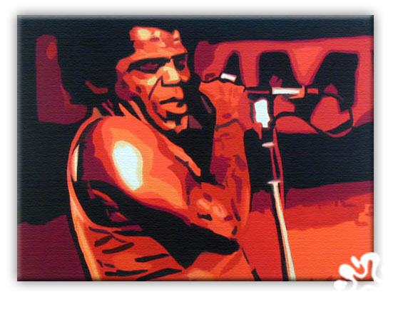 579x437 James Brown Get On Up Canvas - James Brown Painting