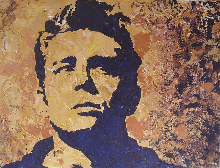 900x687 James Dean Painting By David Shannon - James Dean Painting