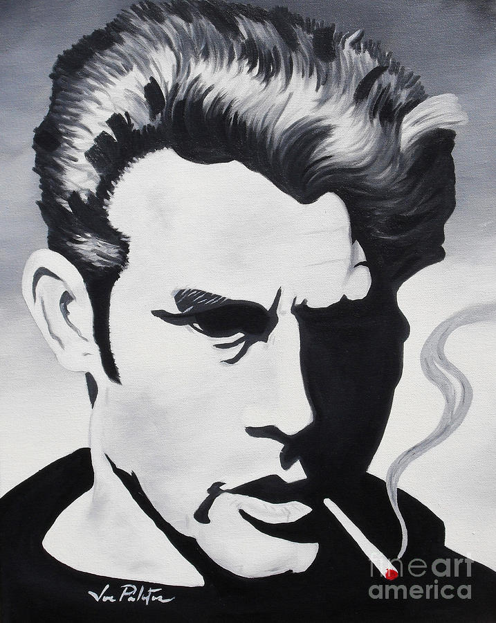 717x900 James Dean Painting By Joseph Palotas - James Dean Painting