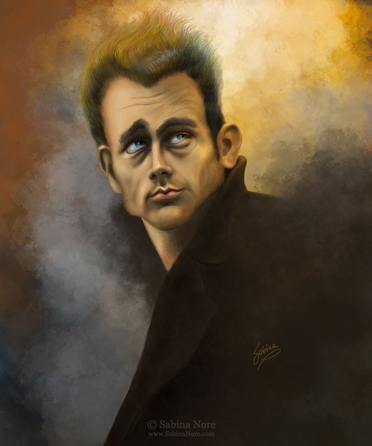 750x900 James Dean Pop Art Painting By Sabina Nore - James Dean Painting