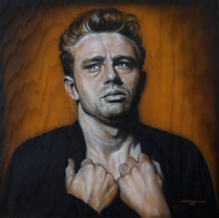 770x765 Saatchi Art James Dean Painting By Tim Scoggins - James Dean Painting