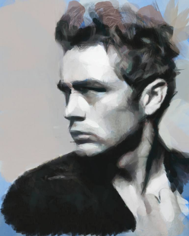 770x963 Saatchi Art James Dean In Bloom Painting By Kevin Powell - James Dean Painting