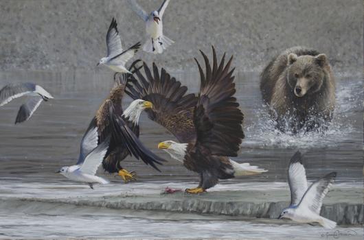 530x350 The Last Scrap - James Eagles Painting