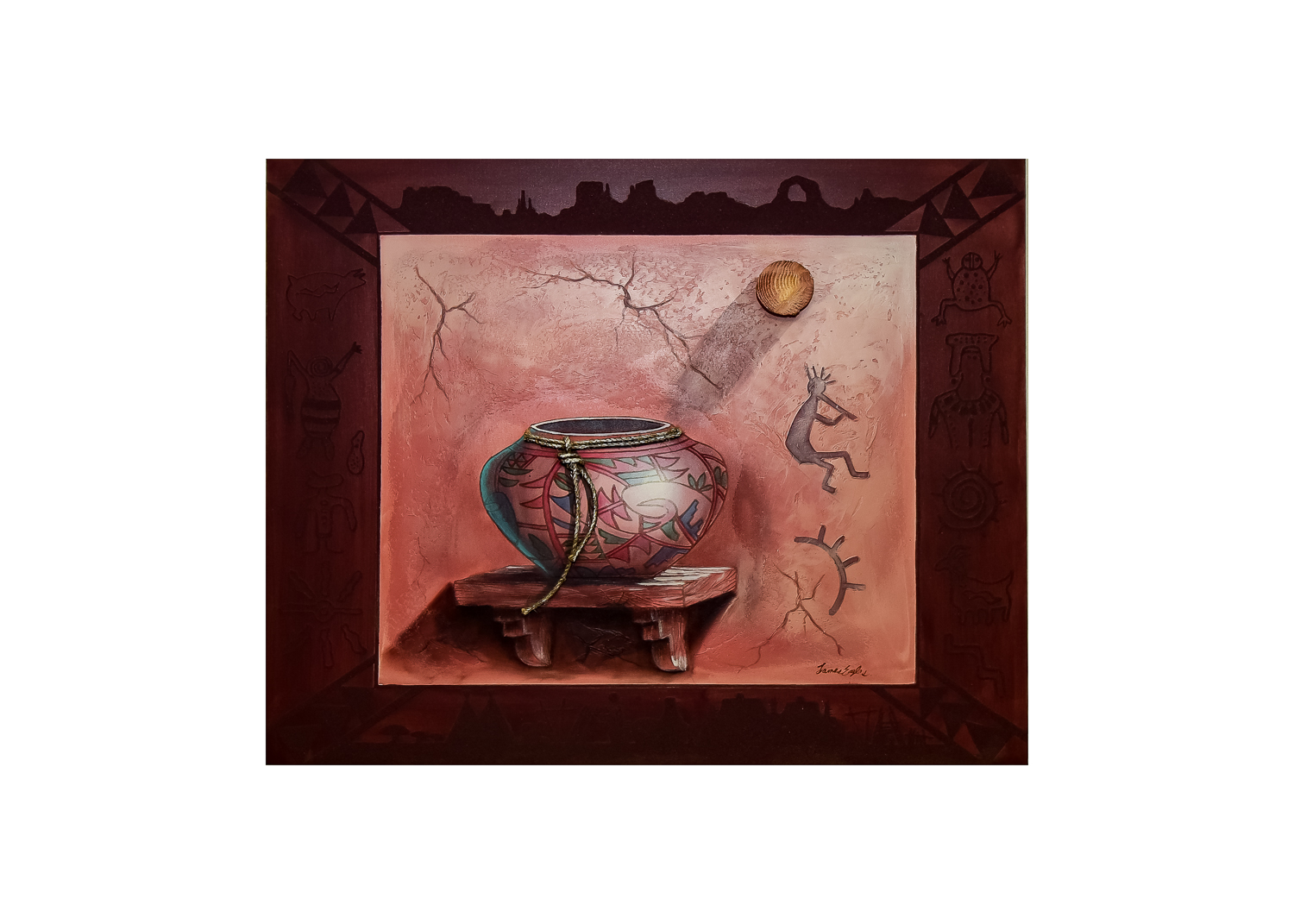 1500x1071 James Eagles Mixed Media Painting On Canvas Ebth - James Eagles Painting