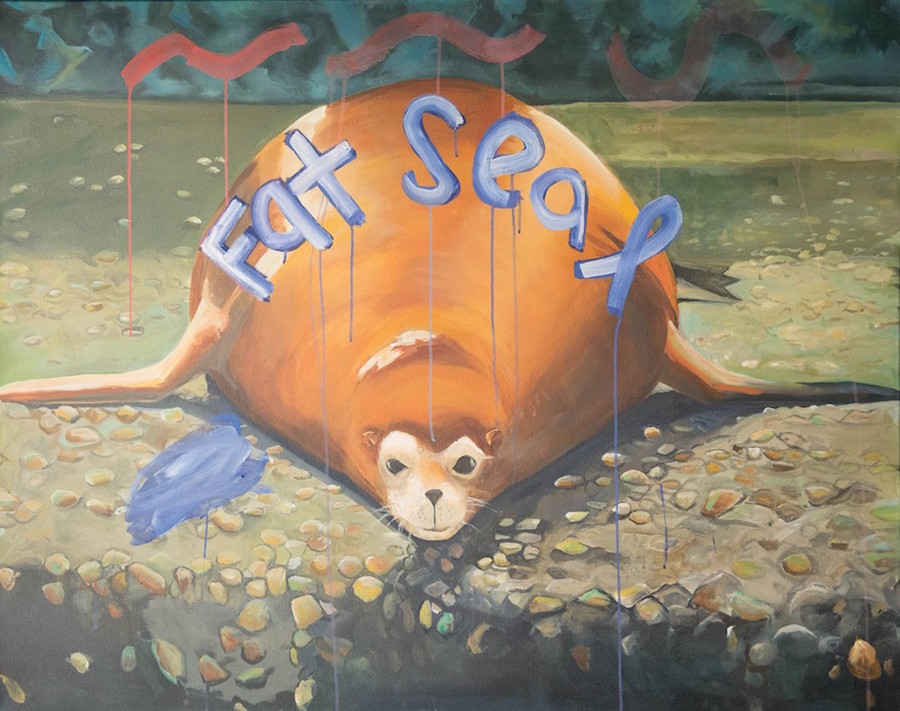 900x711 James Franco Has Opened An Art Exhibition In London Entitled - James Franco Painting