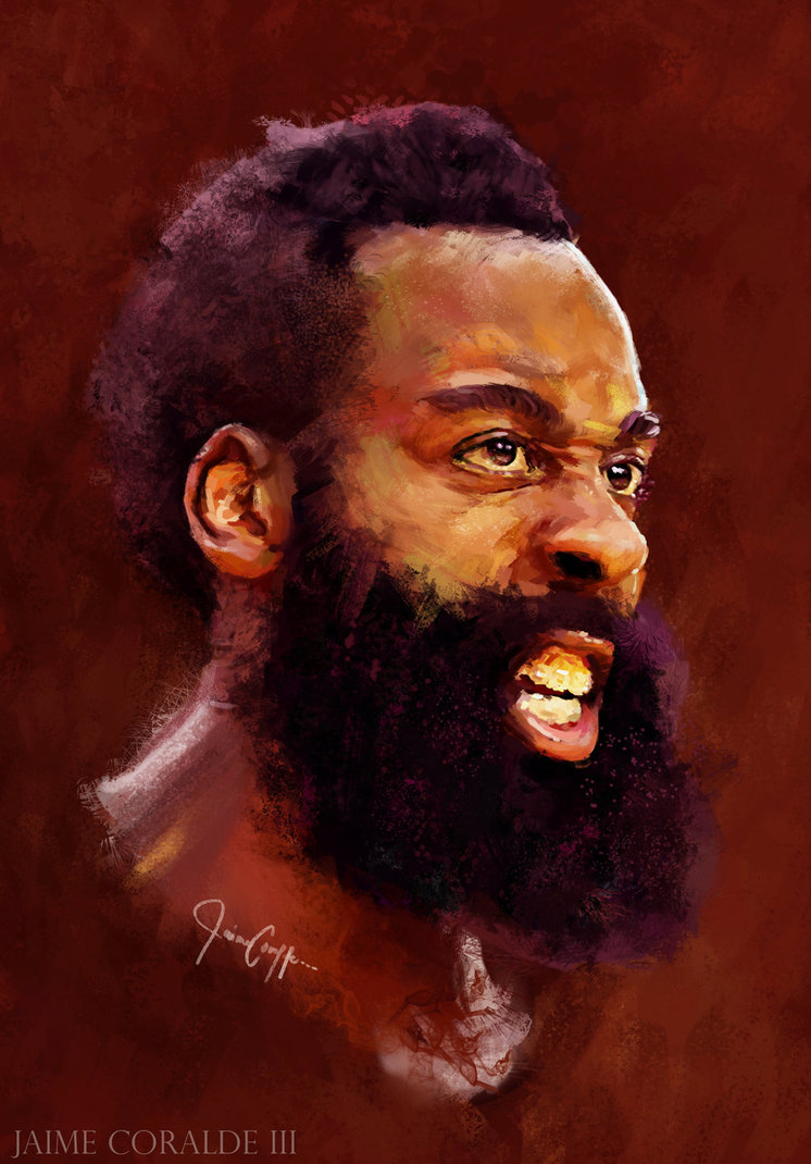 746x1070 James Harden By Jaicoralde - James Harden Painting