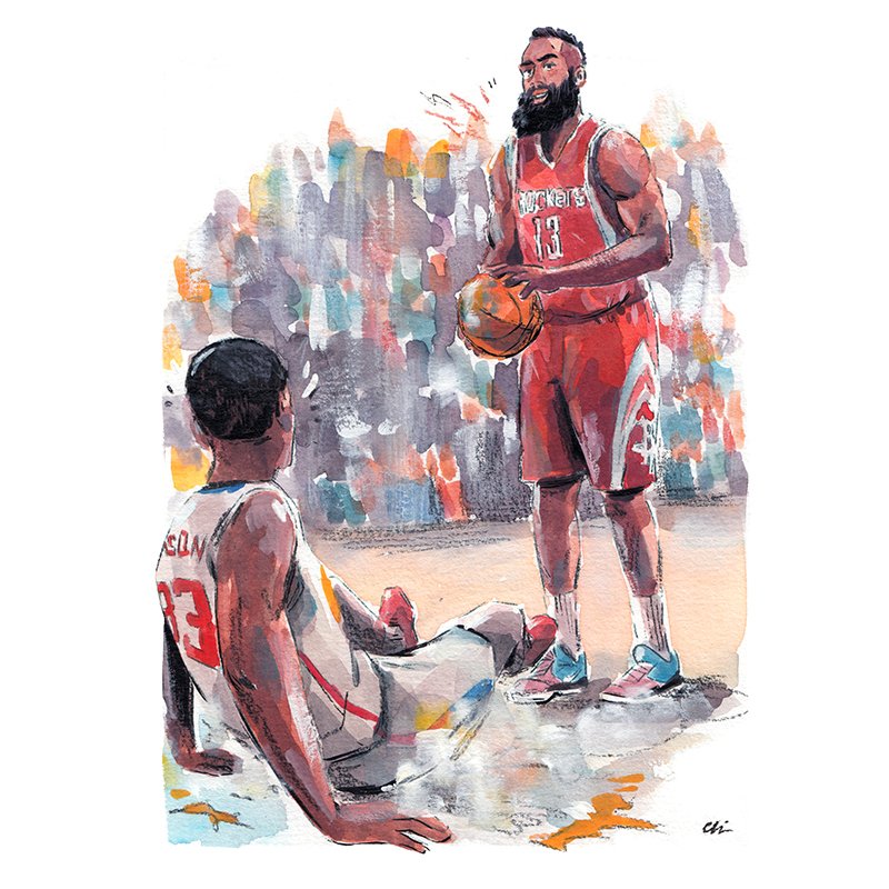 800x800 James Harden Louie Tictail - James Harden Painting