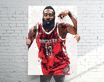 340x270 James Harden Etsy - James Harden Painting