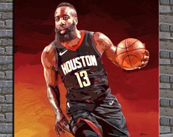 340x270 James Harden Art Etsy - James Harden Painting