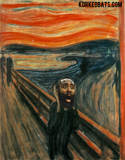 400x510 Where Have We Seen James Harden Make That Face Before - James Harden Painting
