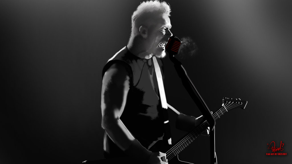 1024x576 James Hetfield By Mzlart - James Hetfield Painting