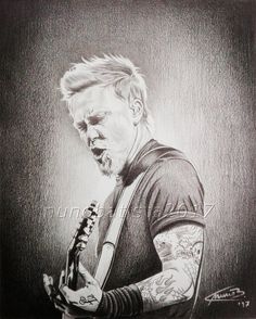 236x294 James Hetfield Painting Portrait, Metallica James - James Hetfield Painting