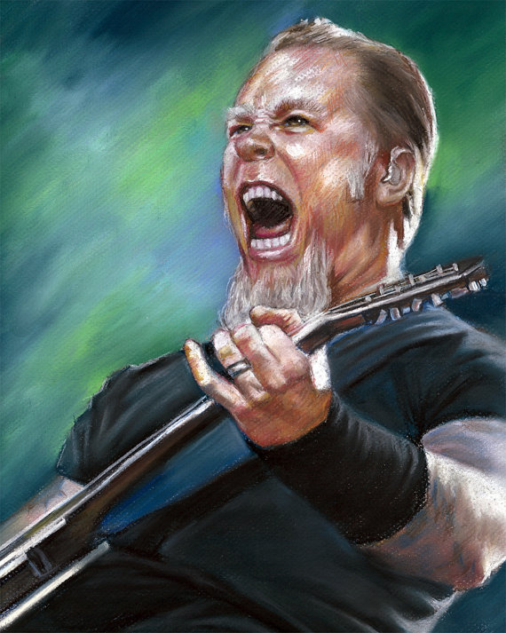 570x713 Metallica James Hetfield Painting Poster Print - James Hetfield Painting