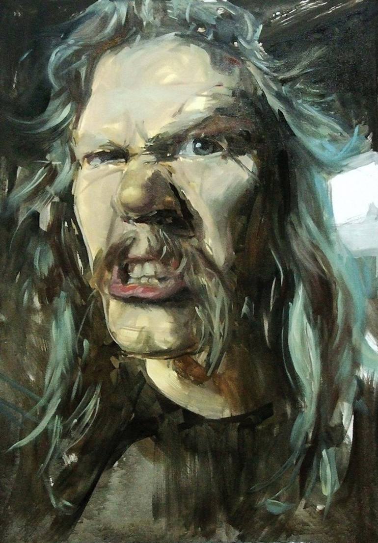 770x1107 Saatchi Art James Hetfield Painting By Marta Ptak - James Hetfield Painting