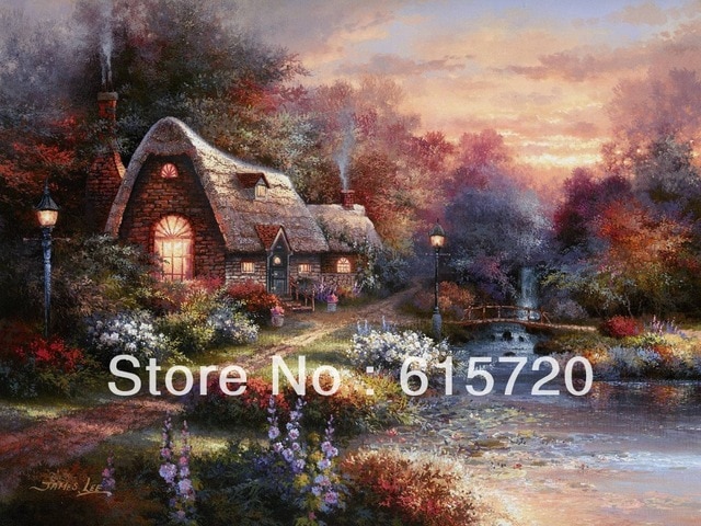 640x480 James Lee Original Landscape Oil Painting ( Country Quiet ) Art - James Lee Oil Painting