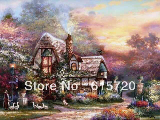 640x480 James Lee Original Landscape Oil Painting ( Weekend Retreat ) Art - James Lee Oil Painting