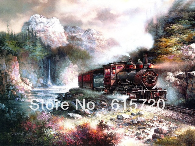 640x480 James Lee Original Seascape Oil Painting ( Rio Grande Express - James Lee Oil Painting