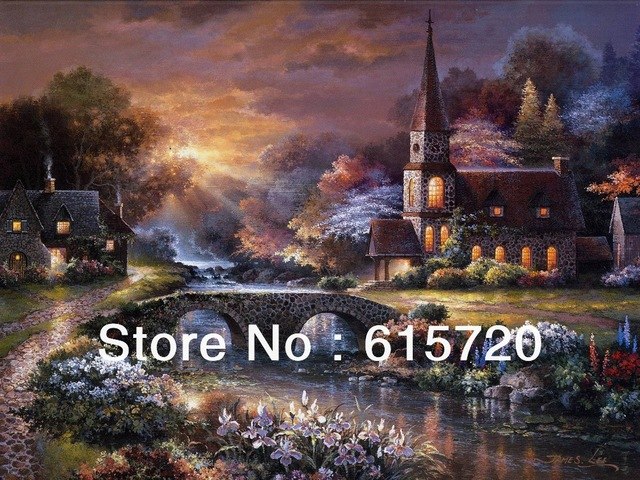640x480 James Lee Original Landscape Oil Painting ( Dennis Patrick Lewan - James Lee Original Painting