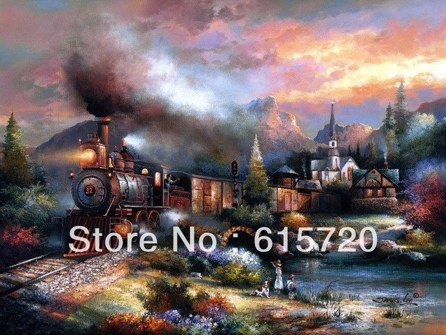 640x480 James Lee Original Seascape Oil Painting ( Maryland Mountain - James Lee Original Painting