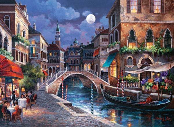600x439 Anatolian Jigsaw Puzzle Streets Of Venize Ii James Lee 1000 Pcs - James Lee Painting