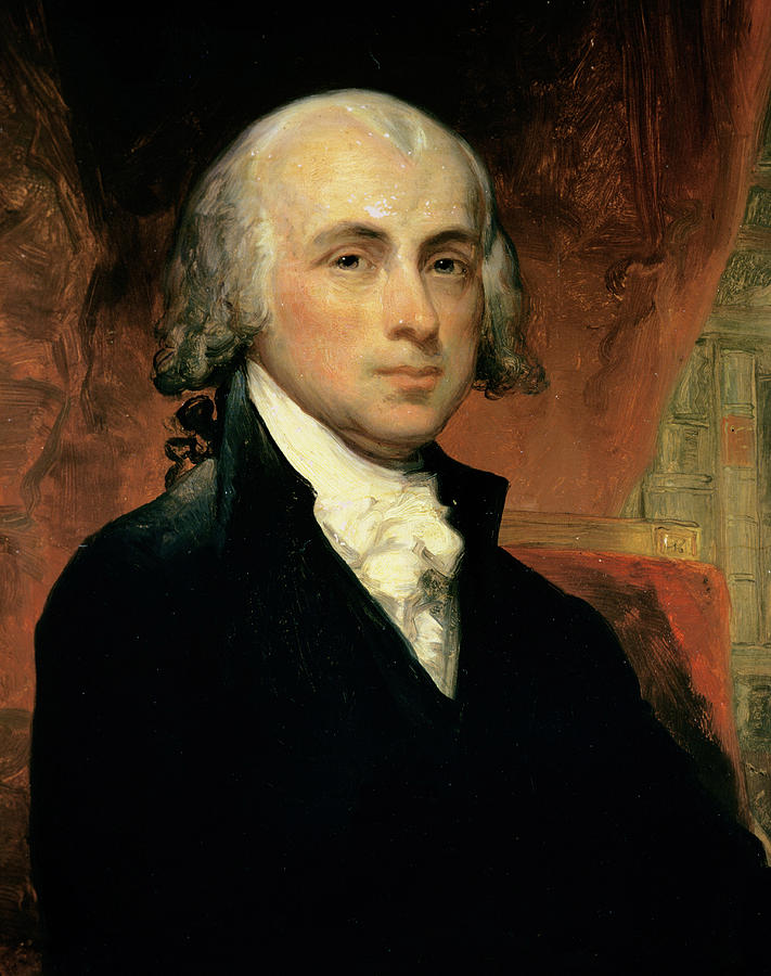 711x900 James Madison Painting By American School - James Madison Painting