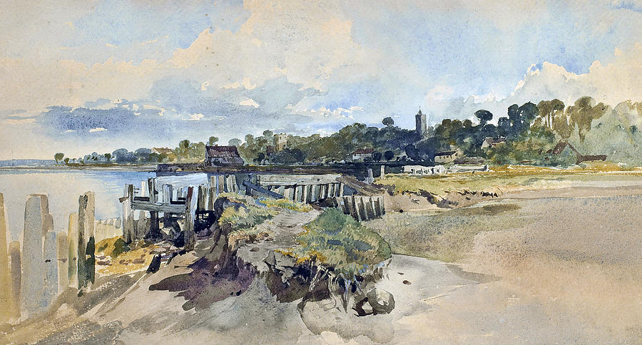 900x484 Gillingham Kent From The Medway Painting By William James Muller - James Painting