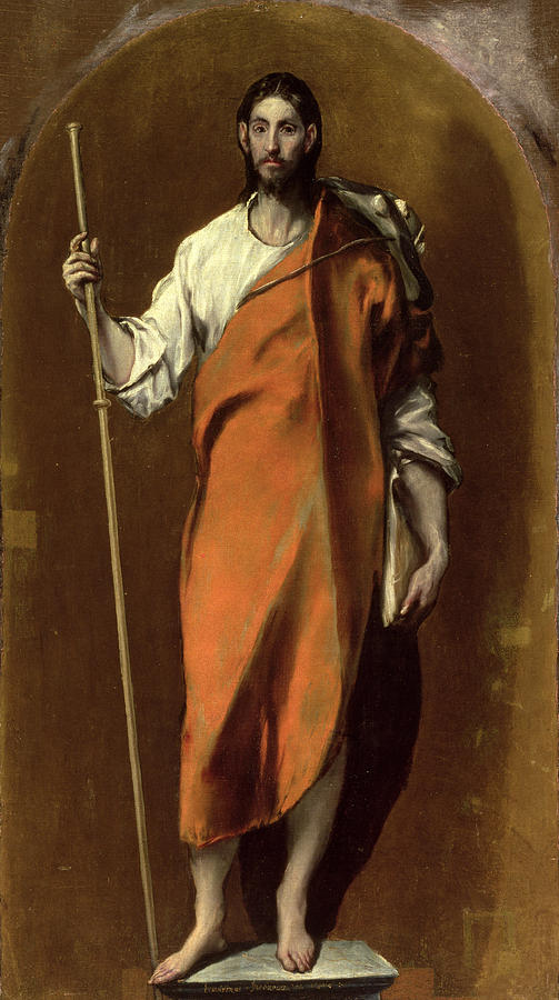 503x900 Saint James The Greater Painting By El Greco - James Painting
