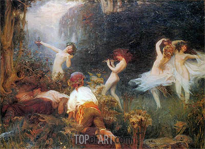 400x291 The Vintage Morn Herbert James Draper Painting Reproduction - James Painting