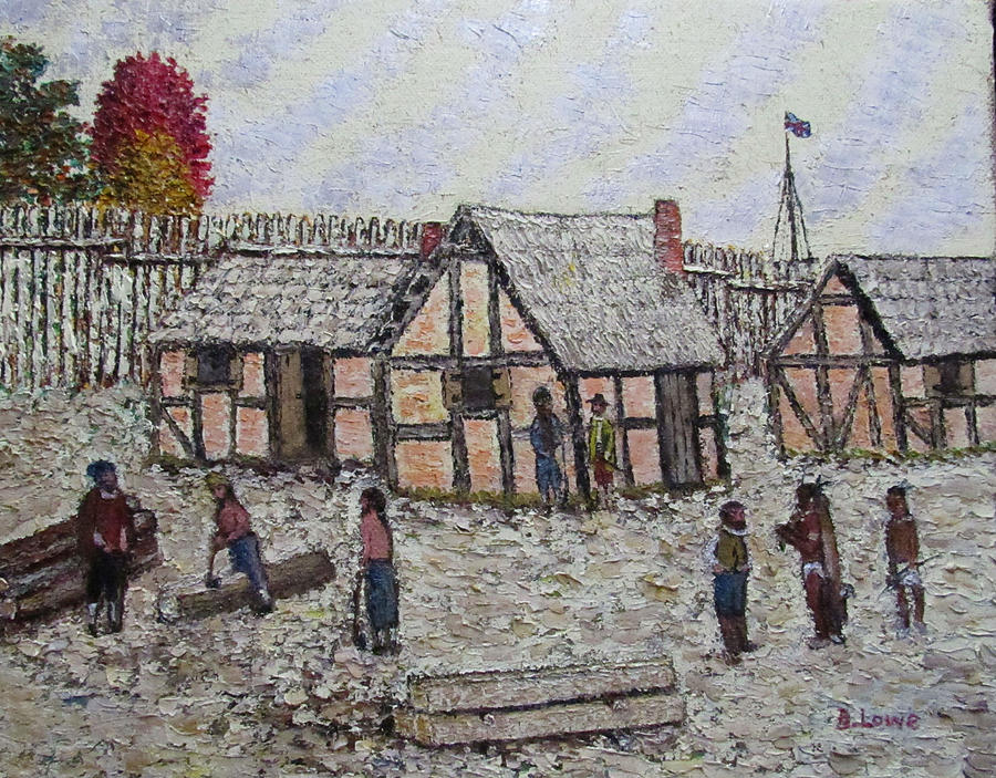 900x703 Jamestown Painting By Danny Lowe - Jamestown Painting