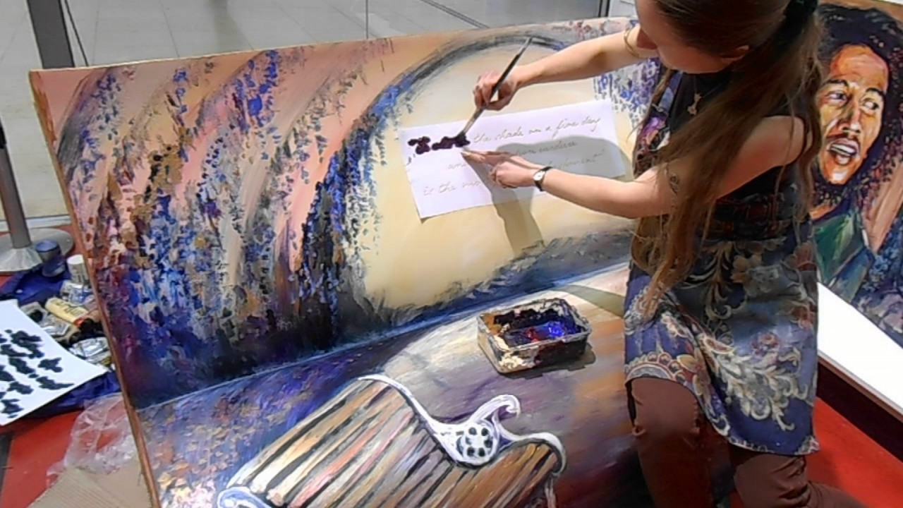 1280x720 Painting A Jane Austen Inspired Bookbench For Sitting With Jane - Jane Austen Painting