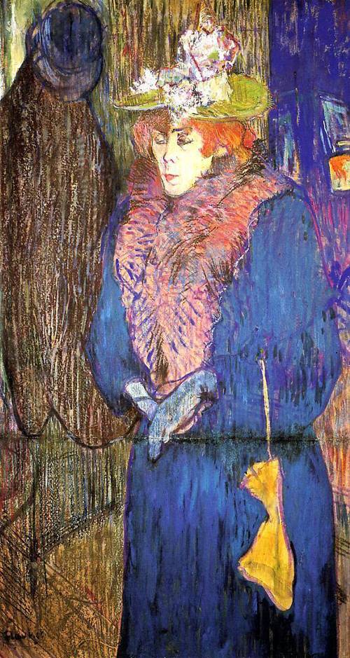 500x939 Jane Avril Entering The Moulin Rouge 1892 Painting Henri - Jane Avril Painting