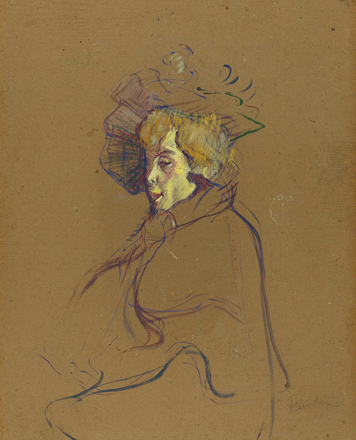 727x900 Jane Avril Painting By Henri De Toulouse Lautrec - Jane Avril Painting