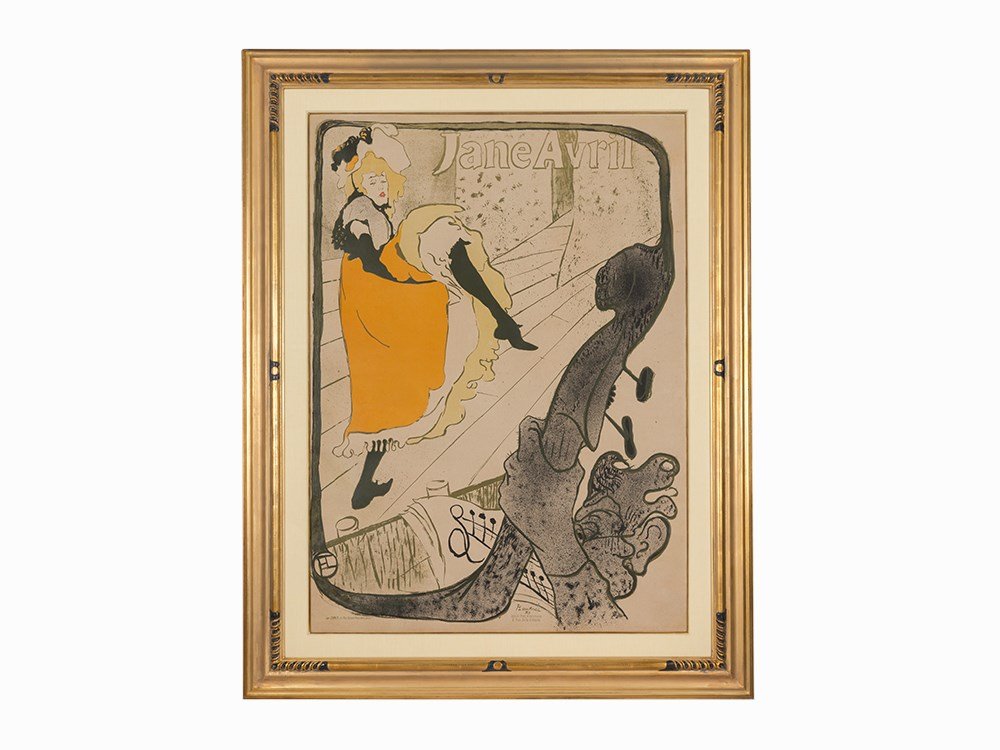 1000x750 Toulouse Lautrec, Lithograph, - Jane Avril Painting