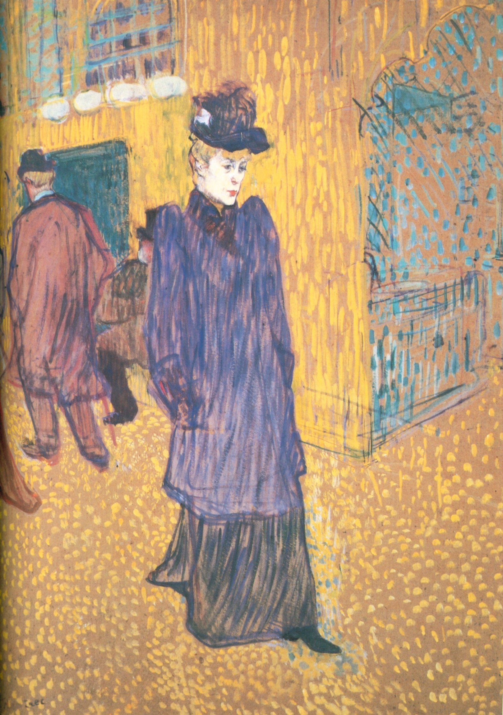 1618x2298 Toulouse Lautrec 1892 Jane Avril Sortant Du Moulin Rouge. Art - Jane Avril Painting
