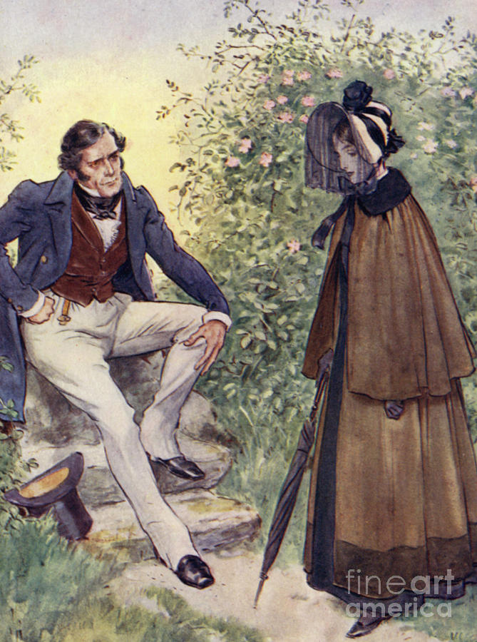 669x900 Jane Eyre Meets Mr Rochester By The Stile Painting By Charles - Jane Eyre Painting