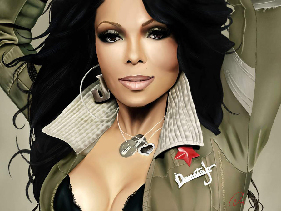 900x675 Janet Jackson By Diamonikadunsonart - Janet Jackson Painting