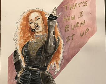 340x270 Janet Jackson Art Etsy - Janet Jackson Painting
