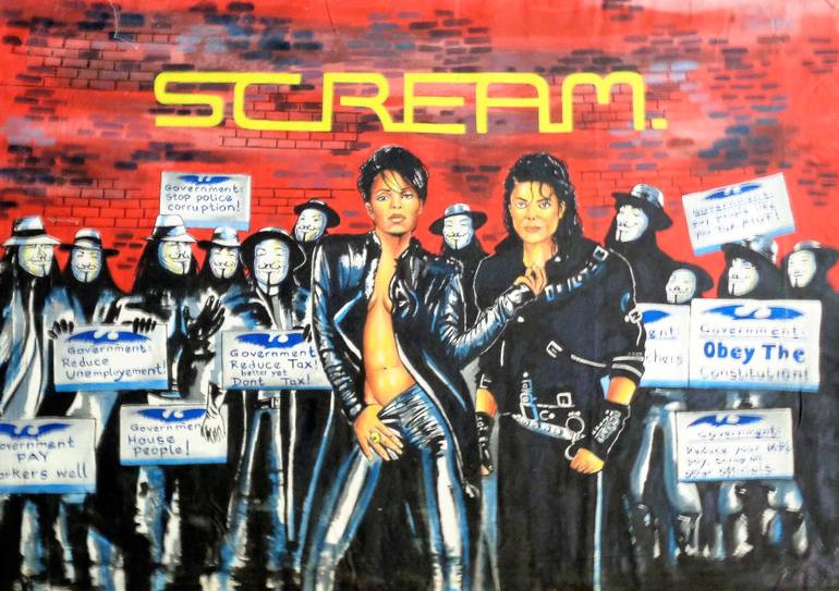 770x543 Saatchi Art Scream Michael Jackson, Janet Jackson Painting By - Janet Jackson Painting