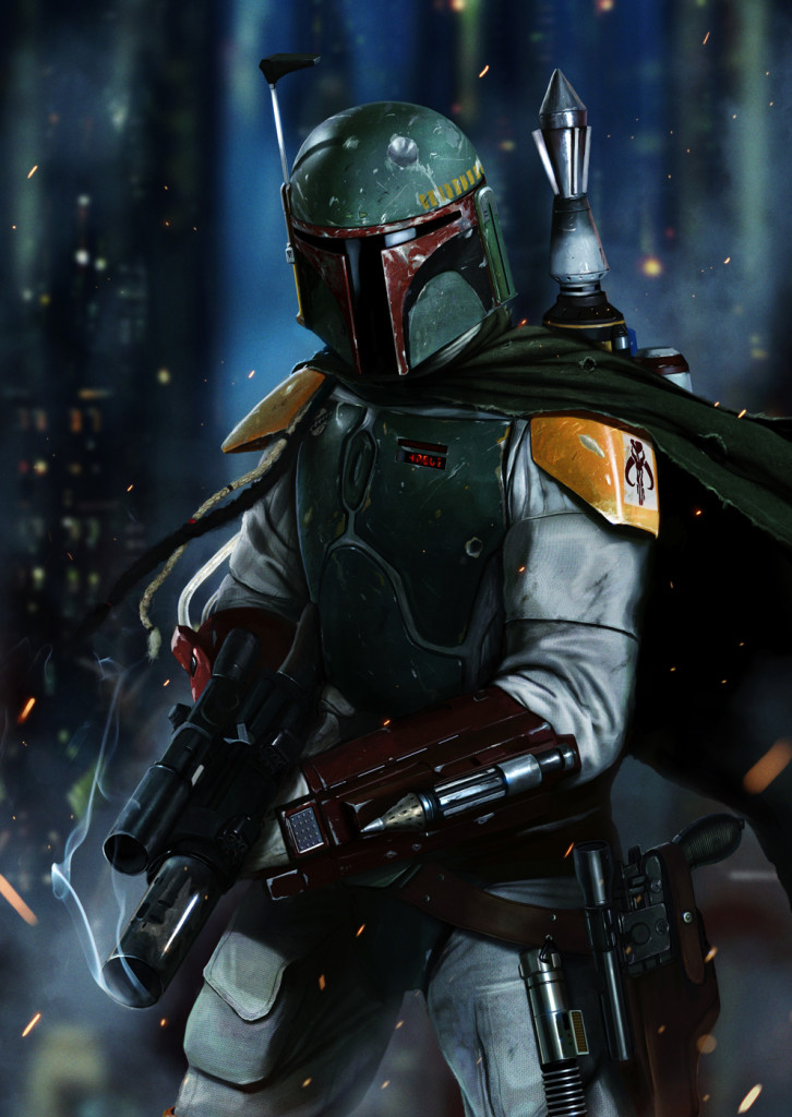 726x1024 Custom Boba Fett Blaster The Art Of Stephen Kick - Jango Fett Painting