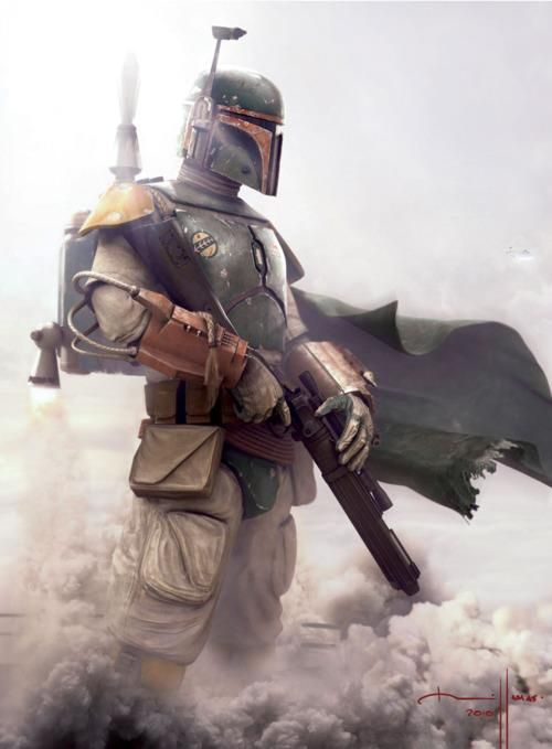 500x679 Cool, Bad Ass Boba Fett Painting. I Still Think He's Massively - Jango Fett Painting