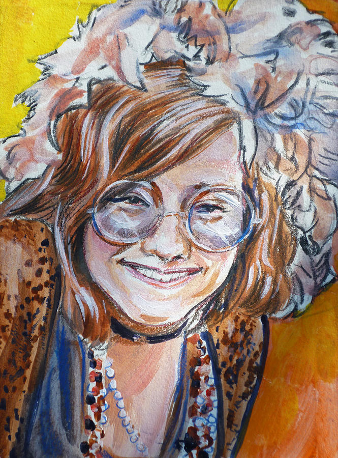 665x900 Janis Joplin Painting By Bryan Bustard - Janis Joplin Painting