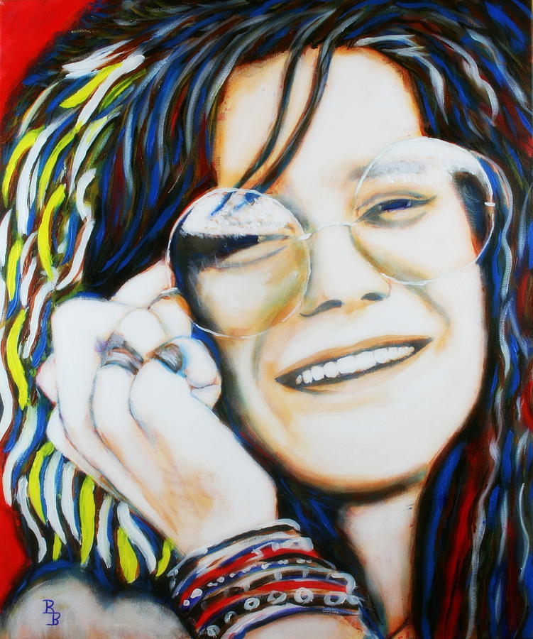 751x900 Janis Joplin Pop Art Portrait Painting By Bob Baker - Janis Joplin Painting