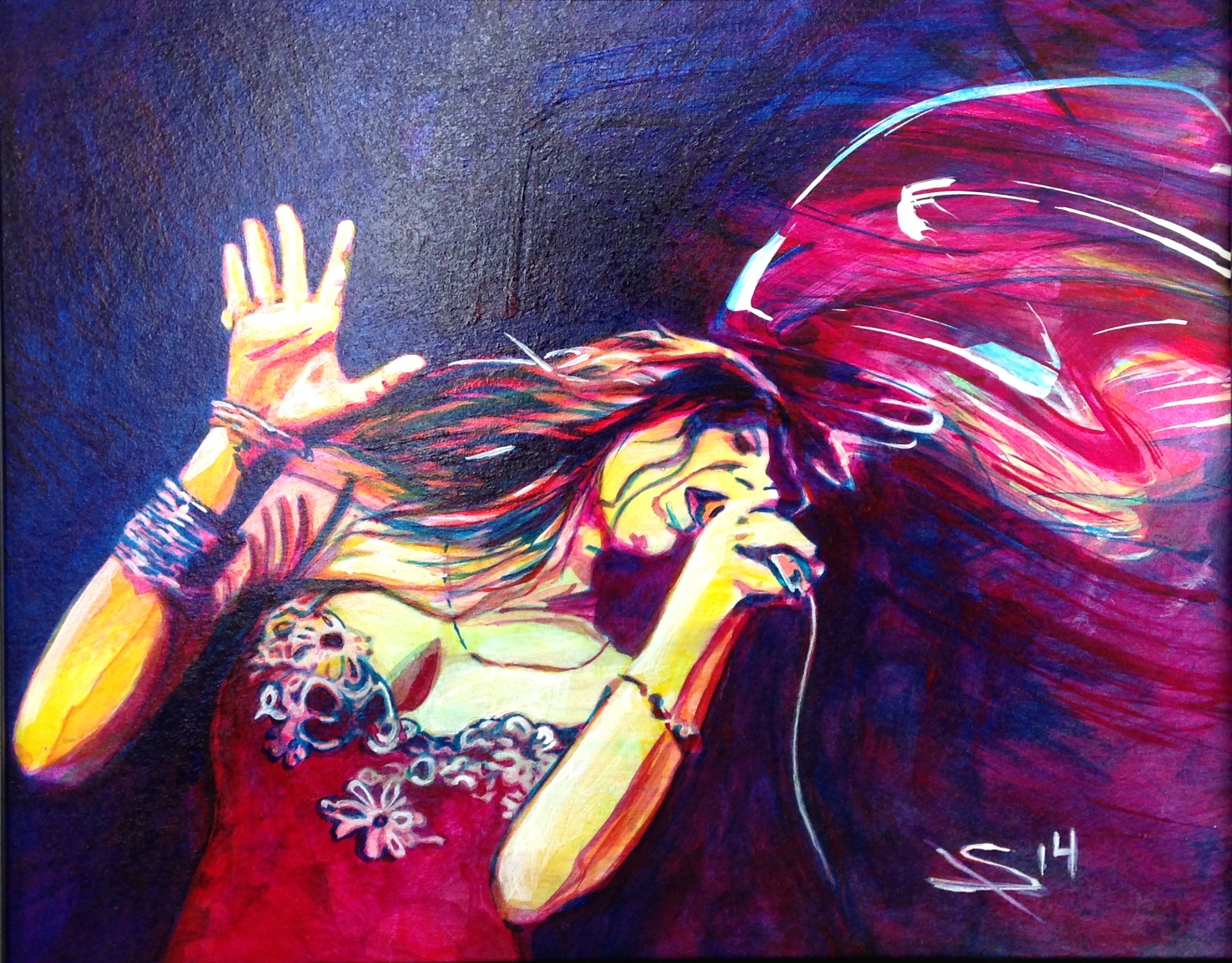 1974x1543 Janis Joplin Painted Menagerie - Janis Joplin Painting