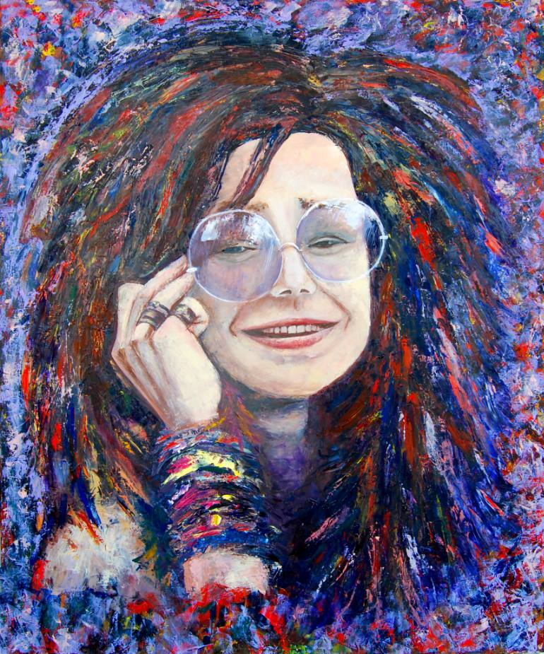 770x925 Saatchi Art Janis Joplin Painting By Olga Aksamitnaya - Janis Joplin Painting