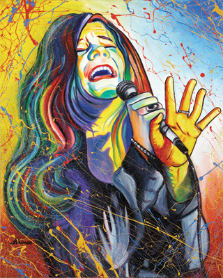 320x400 Janis Joplin - Janis Joplin Painting