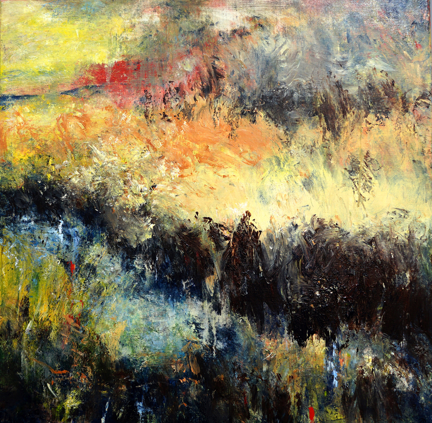 851x833 January Morning River Exe Estuary Painting Riverscape James - January Painting