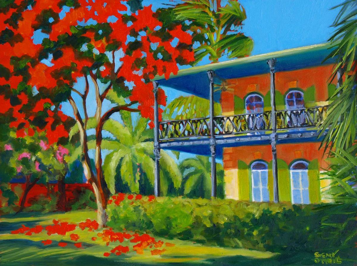 1200x893 Painting January Morning, Hemingway House (Original Art By - January Painting