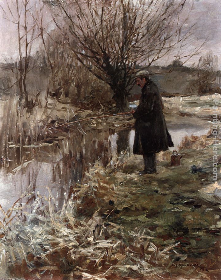 720x910 Sir Alfred James Munnings Pike Fishing In January Painting Anysize - January Painting