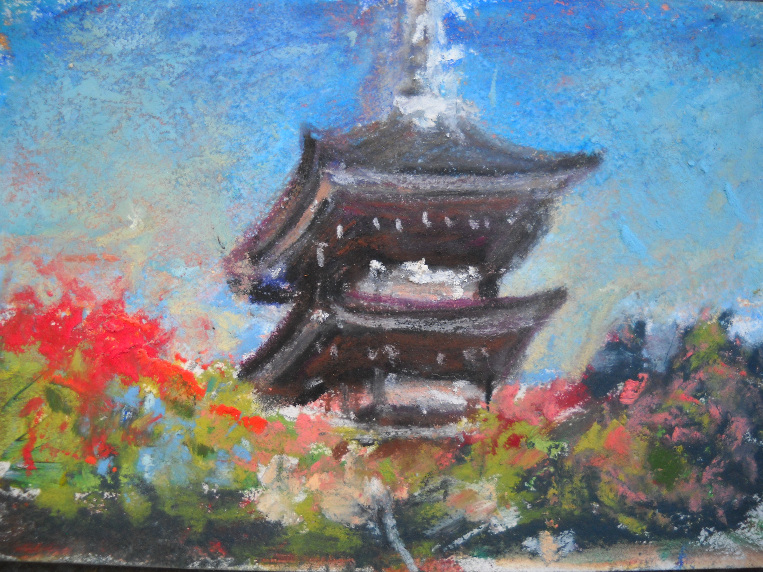 2592x1944 Japan Adriana Guidi Painting From The Dining Room Table - Japanese Acrylic Painting